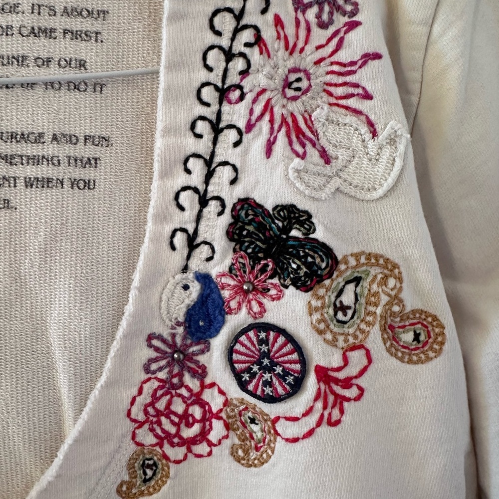 Y2K Lucky Brand embroidered thick cotton hoodie - Picture 3 of 6